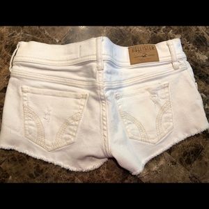 Hollister size 24 white jean shorts